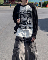 Poster Color Block Raglan Long Sleeve