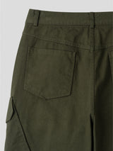 Washed Cargo Biker Pants
