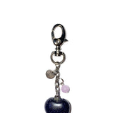 heart gemstone keyring (navy)