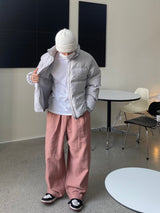 Pink light green pants pastel cotton balloon pants 3C