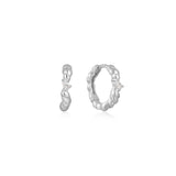 Twist Wave 925 Silver Hoop Ring Earring E050-01H (Worn by Park Shin-hye, Umji)