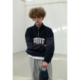 HUKE Logo Black Half zip-up MTM