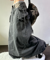 HIP PIGMENT CARGO WASHING LONG SKIRT 🩶🤍2color