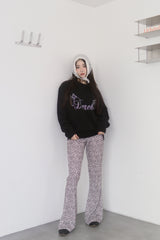 Spandex Leopard Banding Bootcut Pants