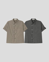 (UNISEX) Fireman Buckle Check Shirt