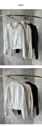 [S/S] Linen crop blouson jacket (3color)