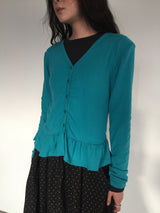 Teal Peach Frill Cardigan (5 Colors)