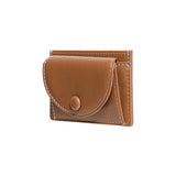 DOT Slim Pocket Mini Coin Transportation Card Wallet cognac wood