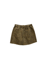 LEOPARD MINI SKIRT / BEIGE