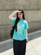 ピークニューヨークレタリング半袖Tシャツ (3c)