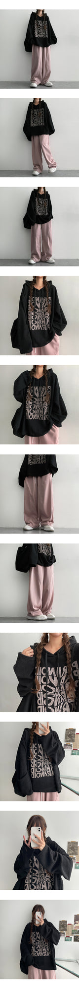 Burnlet incision wide banding pants (7 colors)