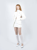Circle Denim Jacket (White)