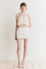 LILY SCARF TOP cream