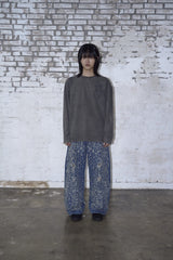 Pigment Punctured UN Long Sleeve Tee Charcoal