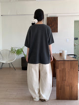 ワッフルボタンオーバーサイズTシャツ (3C)