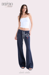 New York low-rise semi-boot casual pants
