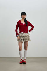 MINI HEART CANCAN SKIRT PANTS / BEIGE