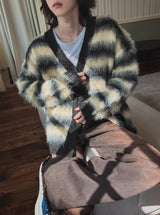 Bear brush mohair cardigan