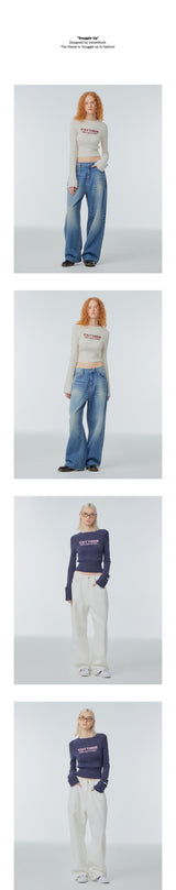 Cropped needlework wool-blend sweater