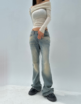 (SOFT-FIT/FALL EFFORTLESS CHIC) SOFT LONG SLIM BODY-SHAPING OFF-SHOULDER KNIT