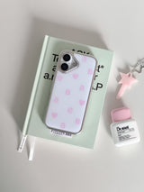 NEW LOGO White Pink Silver Epoxy Case