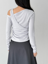 overlap button skirts (2color)