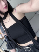 :Slim fit tube top muffler set(2color)