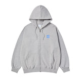 25SS ボックスベーシックロゴフーディージップアップ メランジ