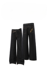 Asymmetric Black Jeans
