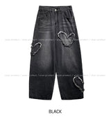 レイヴィンテージハートスナップデニムパンツ