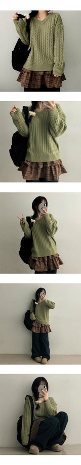 Totsu checkered cancan mini skirt