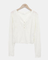 Beden Lace V-Neck Long Sleeve T-Shirt