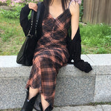 クレイレチェックスリムフィットバストビスチェスリーブレスドレス 1 カラー