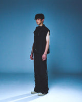 TUKED BAGGY PANTS (BLACK)
