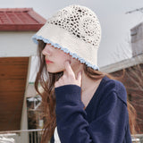 SunFlower Shell Crochet Hat (Ivory)
