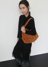 Jeanne Suede Shoulder Bag_Camel