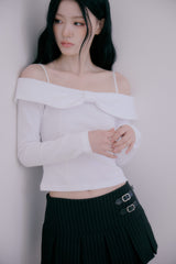 Plum Pleats Skirt (Black)