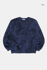 Flame tie-dye wool knit sweatshirt