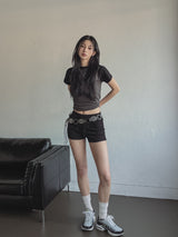 メモリーラグランセミクロップTシャツ