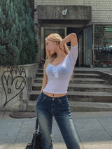 Elin Snap Three Quarter Short Sleeve