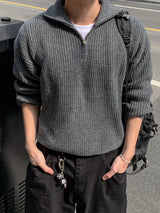 Mer Highneck Half Zip-up