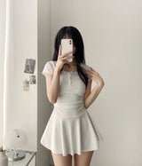 Slim Fit Lovely Flare Slim Mini Dress