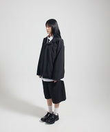 HIDDEN SHIRT JACKET-BLACK