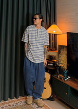 Dangara Henry Neck Short-Sleeve 2color