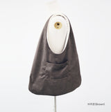 Dot-On Reversible Suede Shoulder Bag