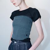 Back ziper tube top chacol