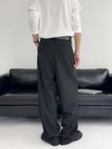 TO Stripe Wide Slacks (2C, Chain Set)