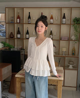 #Ribbon Strap Layered Tiered Cardigan (3color)