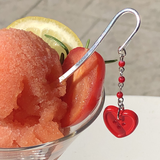 red heart button bookmark