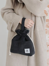 【MADE】Corduroy Pouch Bag - Black